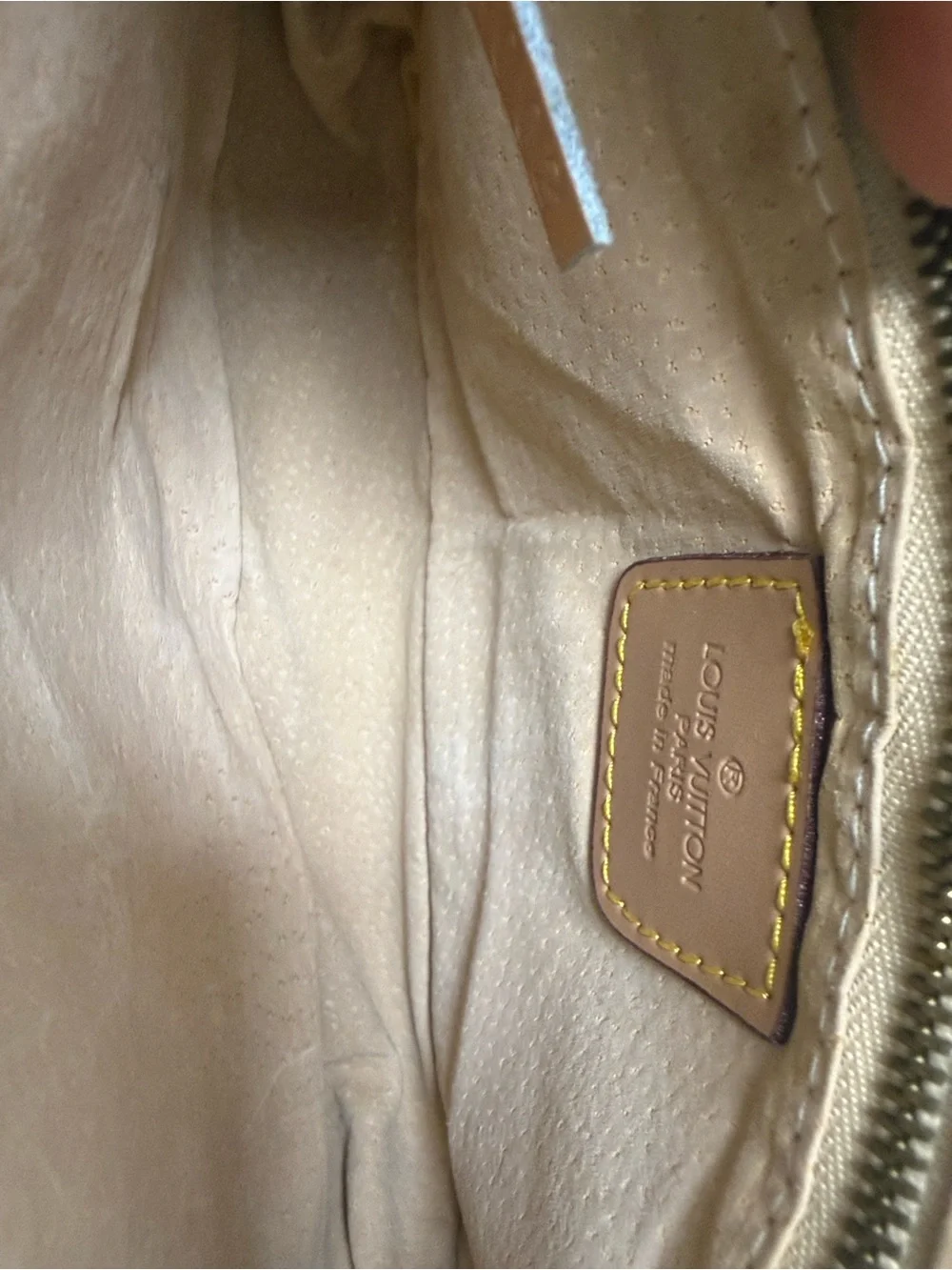 Louis Vuitton Pink Floral Mini Pochette with Tan Trim