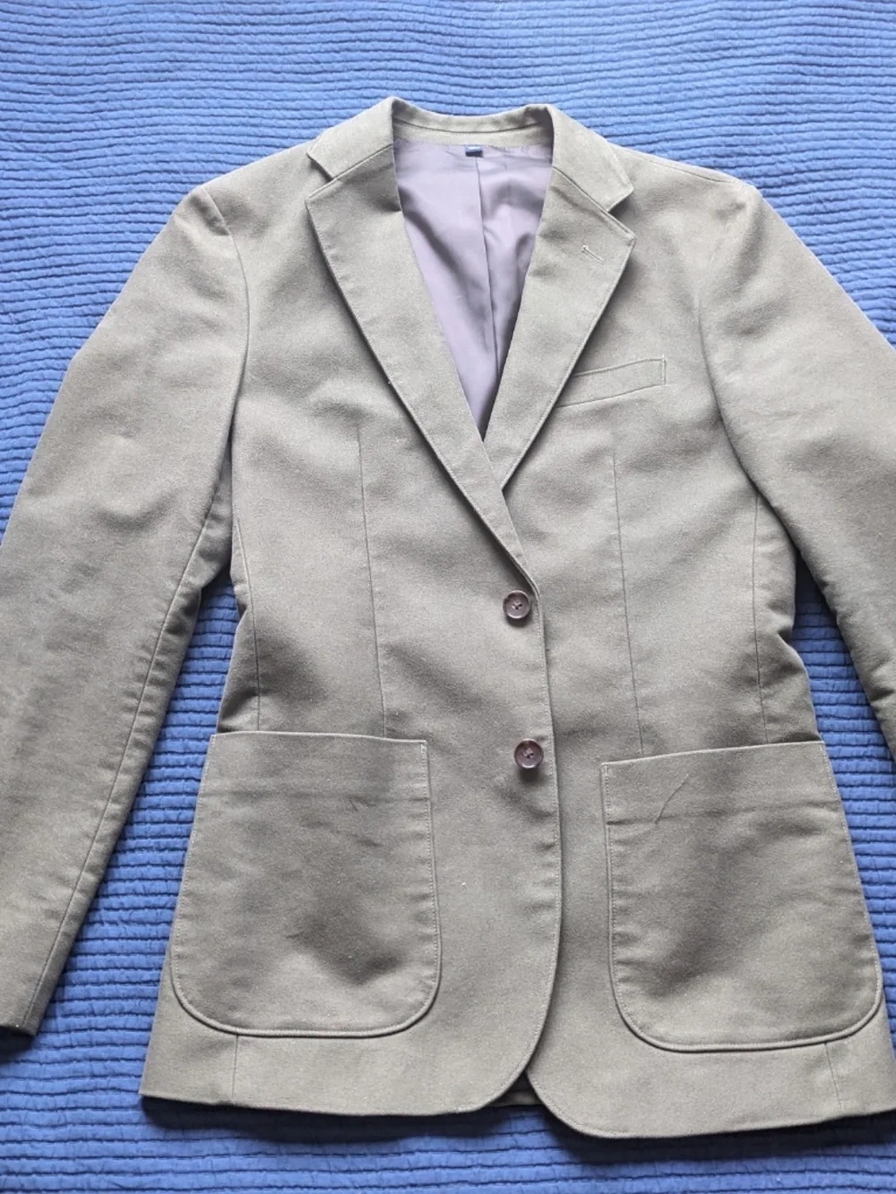 J. Crew Factory Thompson Blazer in 34R Slim-Fit (Green Moleskin)