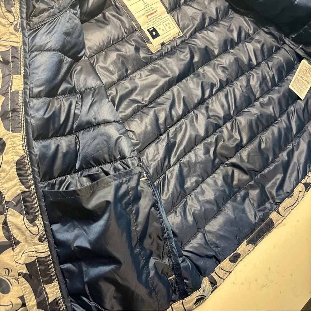 GAP Disney Mickey Mouse Hooded Puffer Jacket Navy Toddler Boys 2T