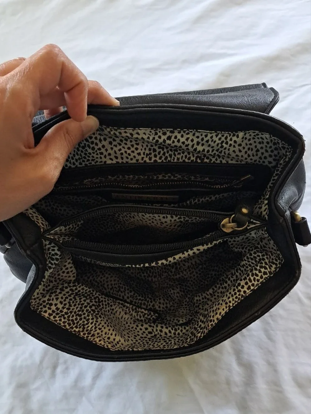 Antik Kraft Black Vegan Leather Convertible Backpack Purse with Gold-Tone Handle