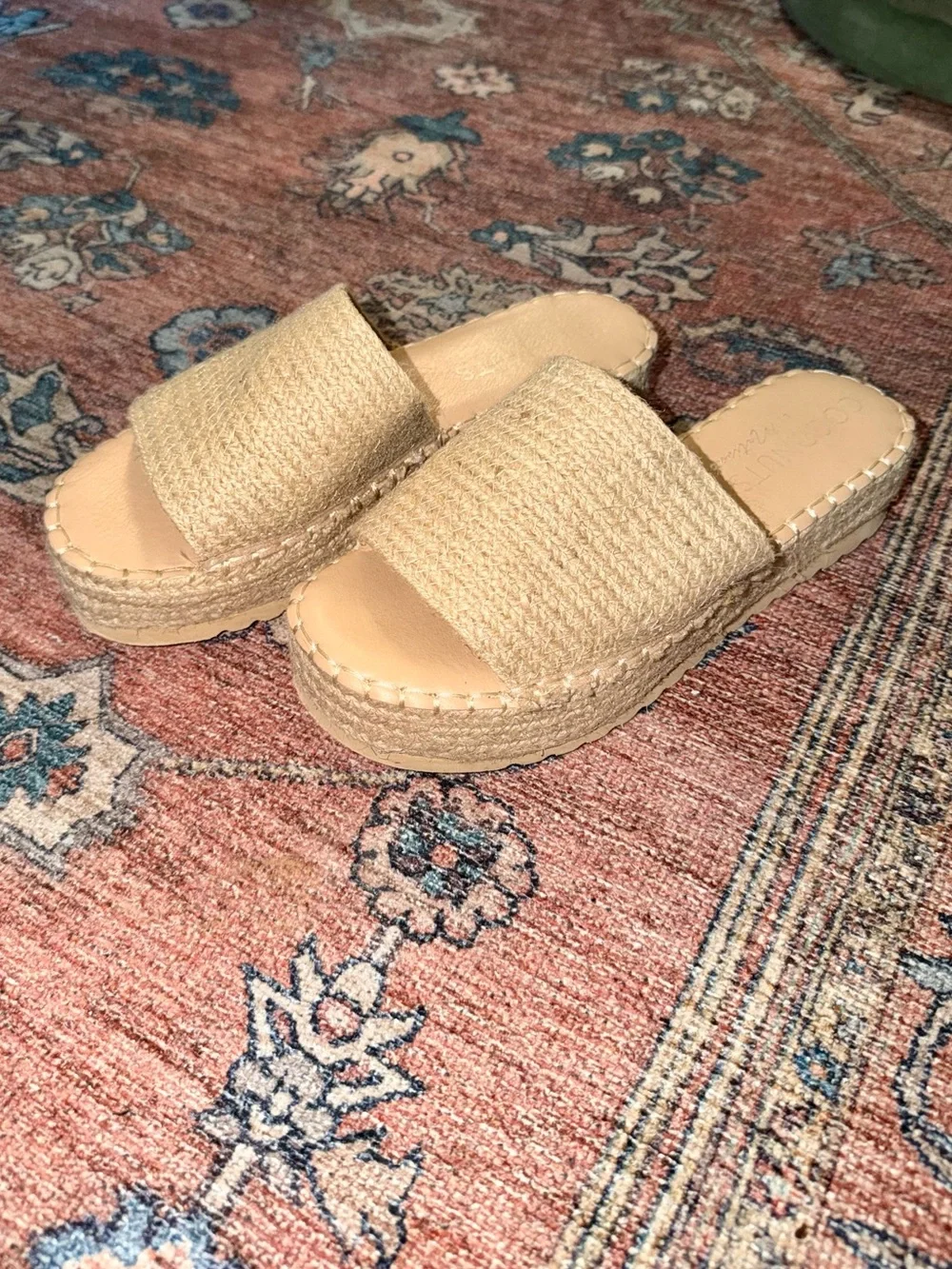 Coconuts by Matisse Beige Platform Espadrille Slide