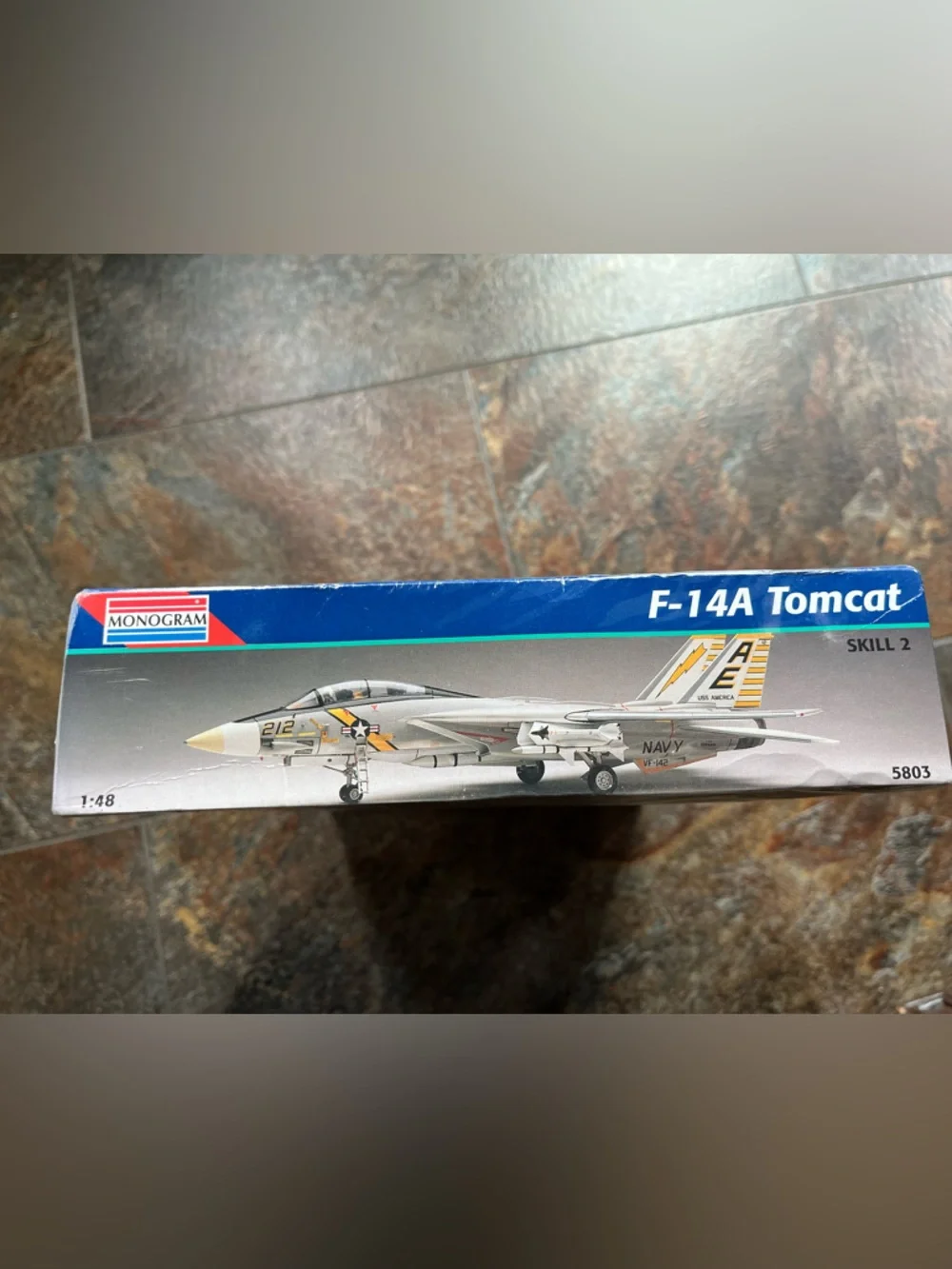 Vintage New sealed Revell-Monogram F-14A Tomcat model airplane.  Skill level 2