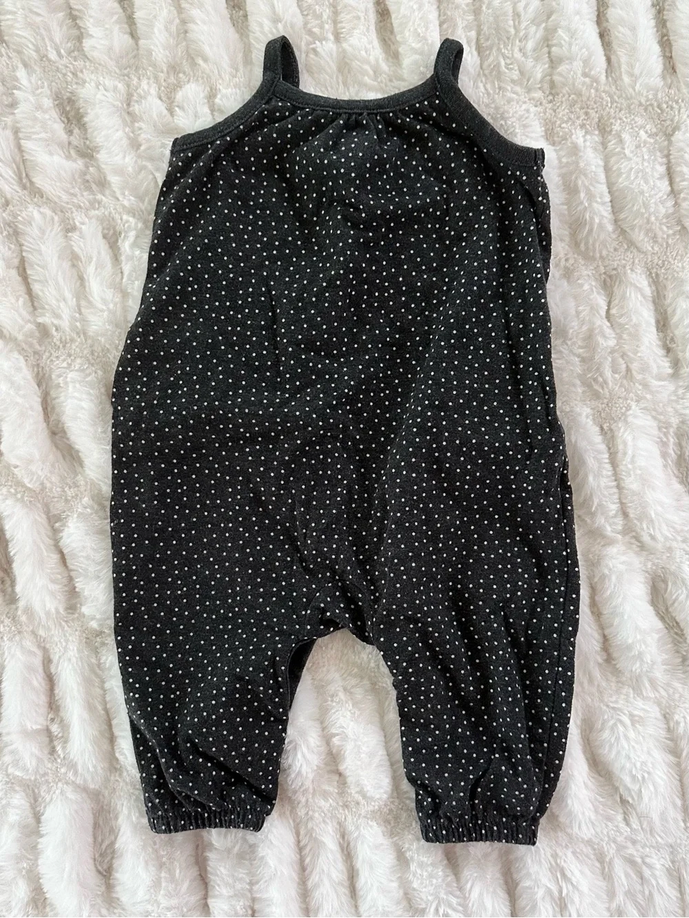 Old Navy Black and White Polka-dotted Romper