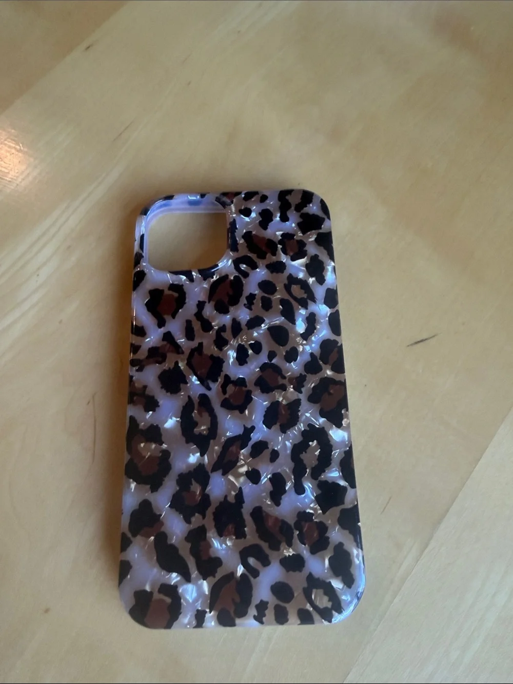 Leopard Print Phone Case - Brown & Black  I phone 14