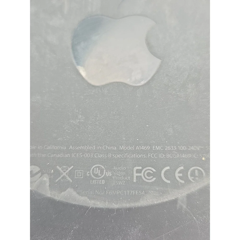 APPLE TV 3rd Gen Model A1469 W/Power Cable, No Remote - TESTED, WORKS!