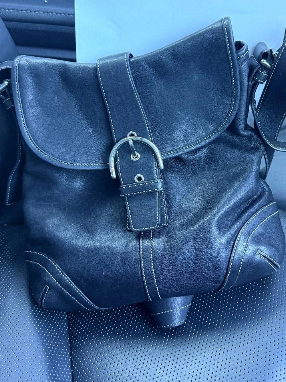 COACH VTG 9480 Soho Crossbody — Black Glove‑Tanned Leather