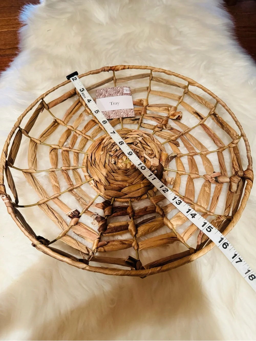 NWT Set of 3 Wicker-Rattan Trays for Tabletop or Wall