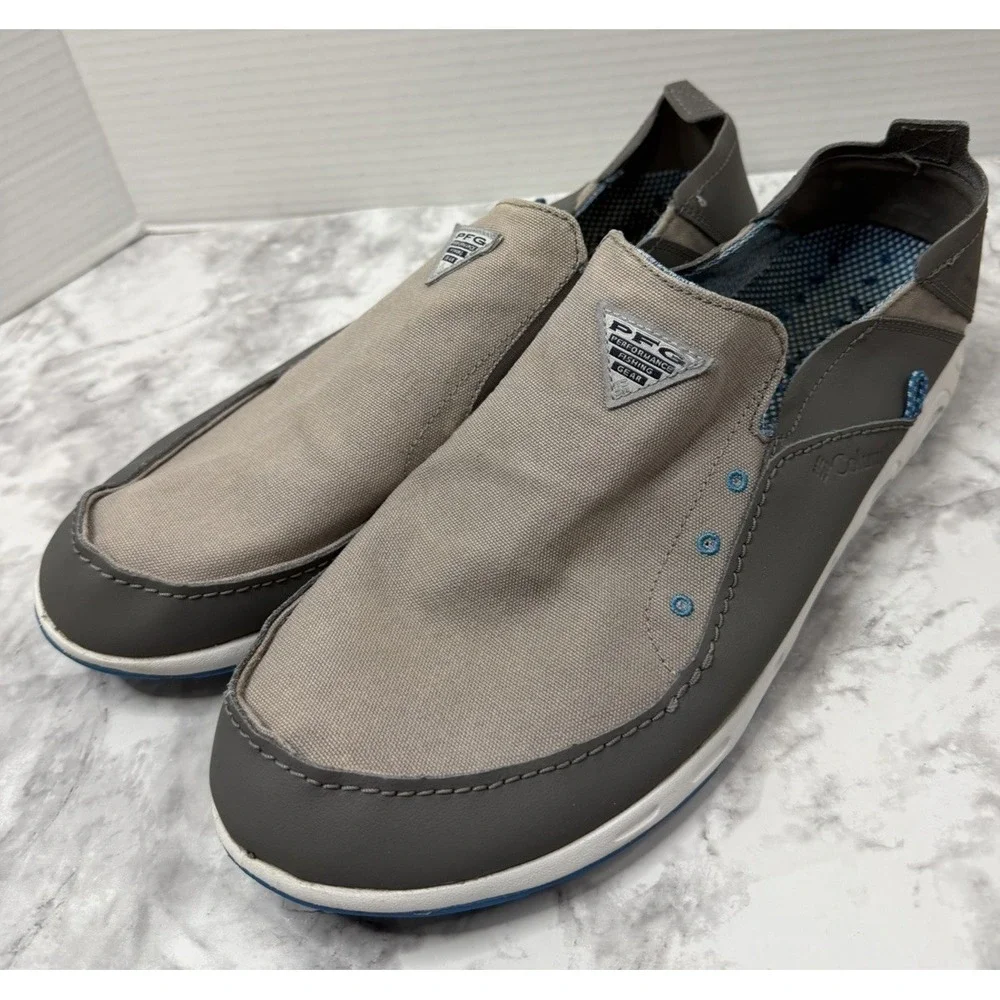 Columbia Gray Slip-On Boat Shoes