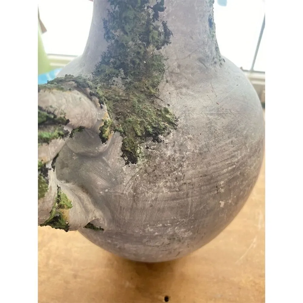 THE COMMONWEALTH Retro Green Double Handle Amphora Vase 10