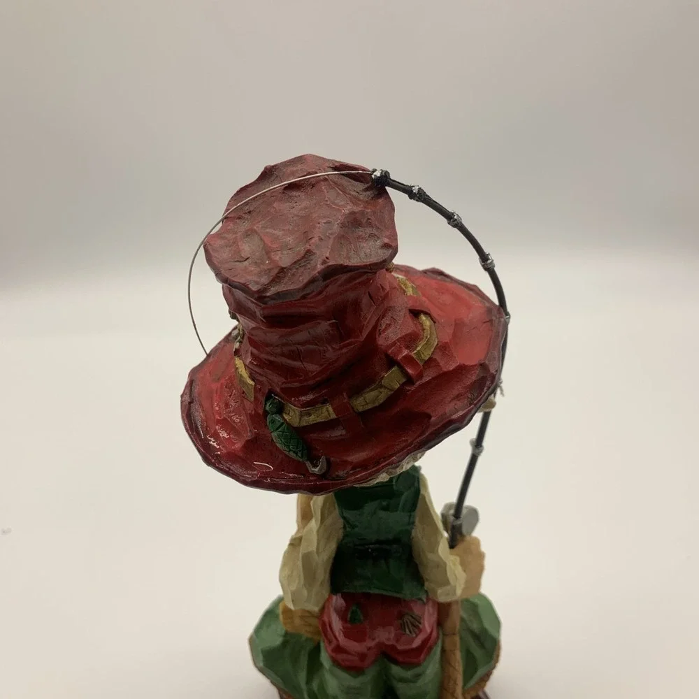 Vintage Bearded‎ Fisherman Grandpa Bobblehead with Fishing Pole