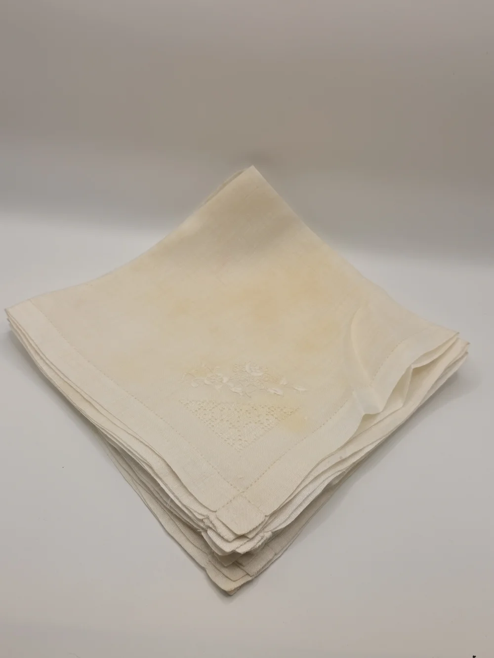 White Linen Table Napkins Set Of 8