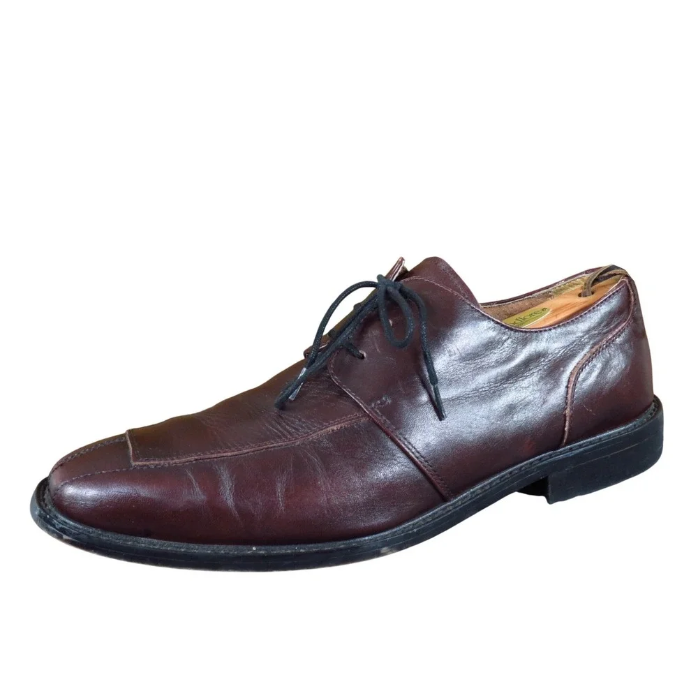Florsheim Broxton Mens Derby Shoes Size 11.5 D Formal Dress Burgundy Leather