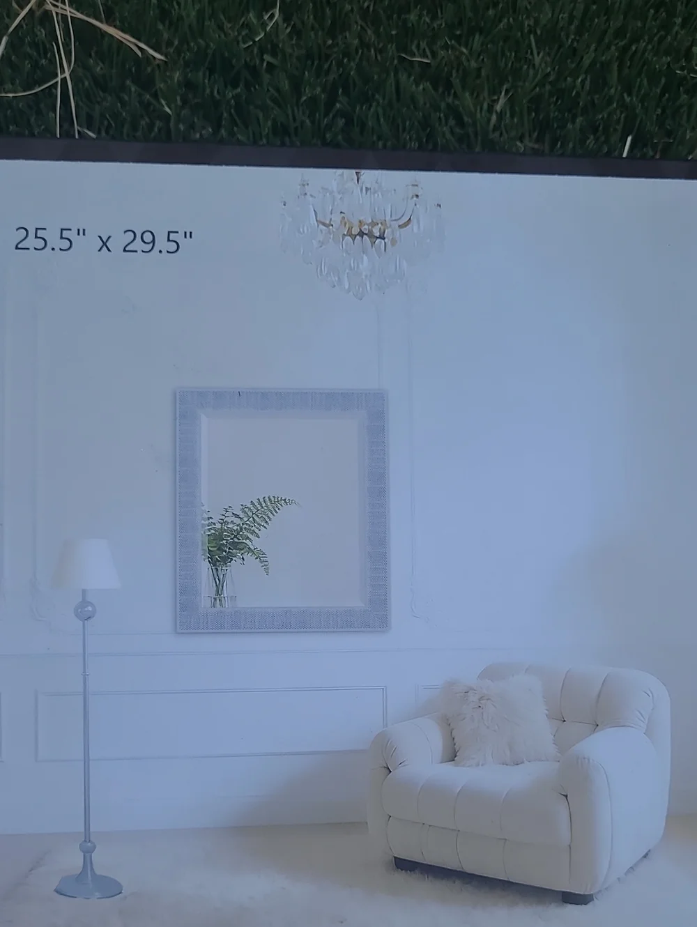 bebe Silver Accent Mirror - Home Wall Decor- 25.5x29.5