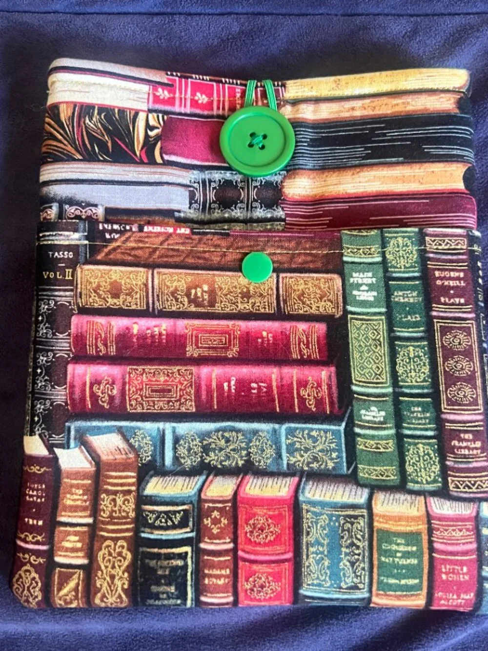 NWOT Kindle Oasis Sleeve, Front Snap Pocket: Handmade eReader Button Pouch