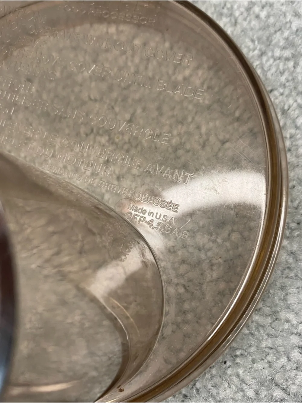 Cuisinart Food Processor Replacement Lid/Cover Assembly Amber CFP-4.5.5A.9‎