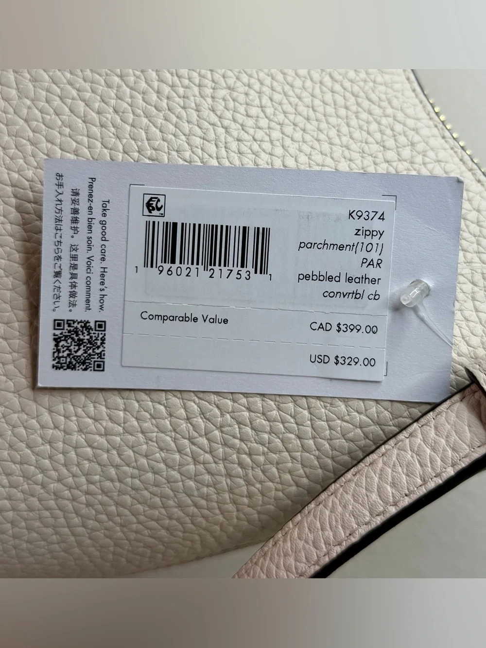 kate spade Cream Leather Shoulder Bag with Gold Chain