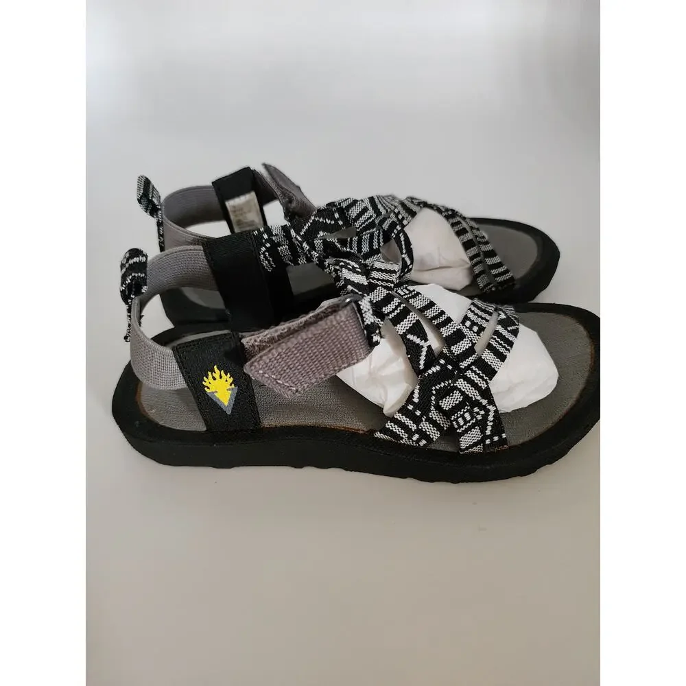 Volatile Kids Size 12 Black Kiwis Strappy Adjustable Sandals Outdoor