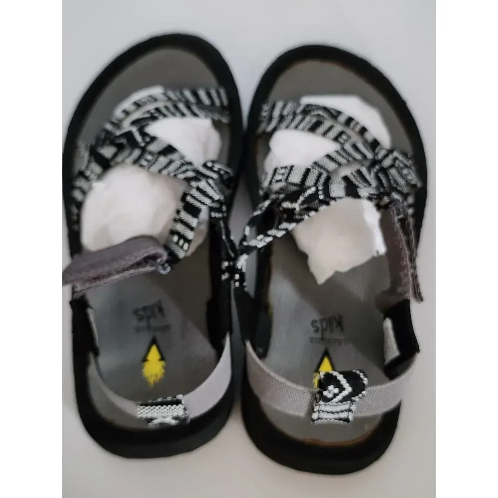 Volatile Kids Size 12 Black Kiwis Strappy Adjustable Sandals Outdoor