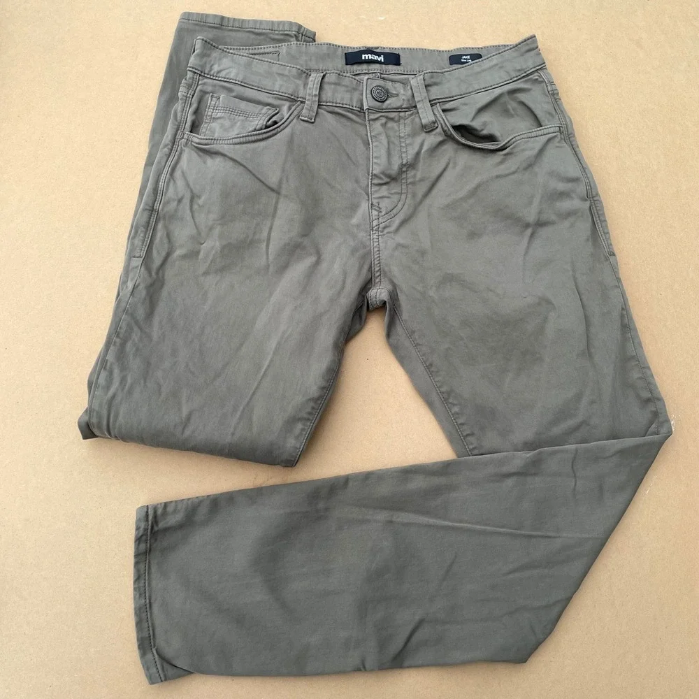 Mavi Jake Slim Leg Pants Mens 30x30 Gray Casual Workwear Stretch Chino M00422