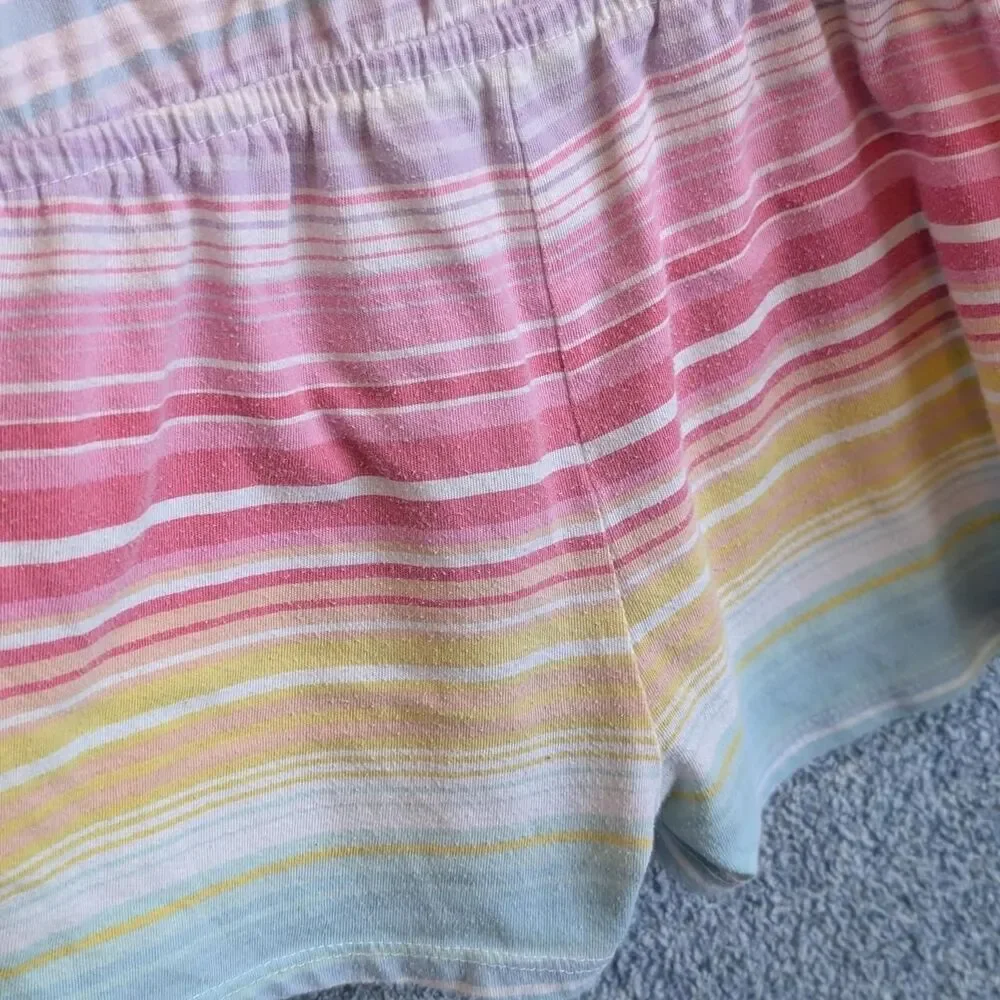 The Children's Place Girls Size Small 5/6 Rainbow Stripe Sleeveless Romper