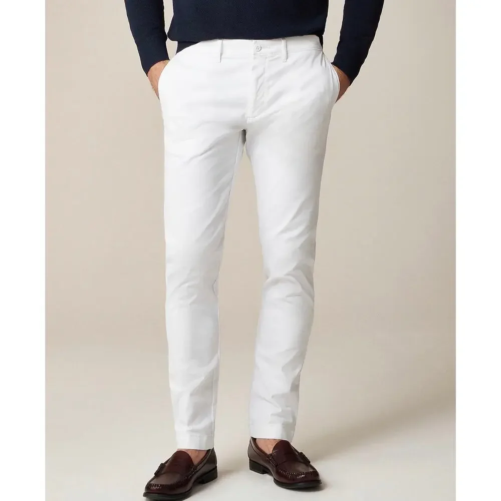 J. Crew 484 Slim-fit stretch chino pant in White size 35/32