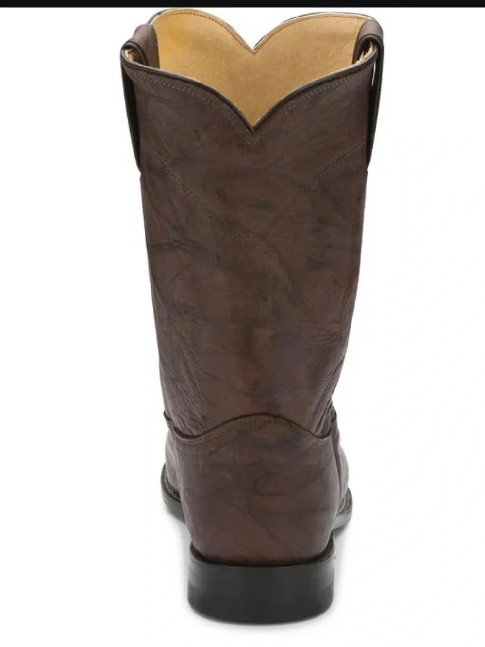 Justin Boots Classic Roper Jackson 3162 Dark Brown Mens Size 8.5 D Western Rodeo