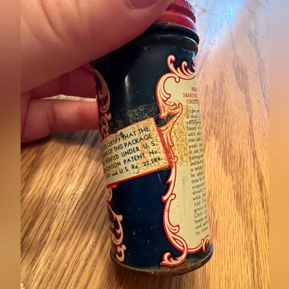 Vintage 1950s Mexene Chili Powder Container