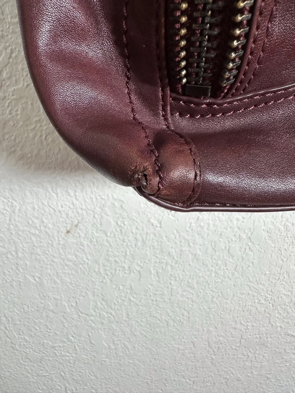 Frye please burgundy shoulder