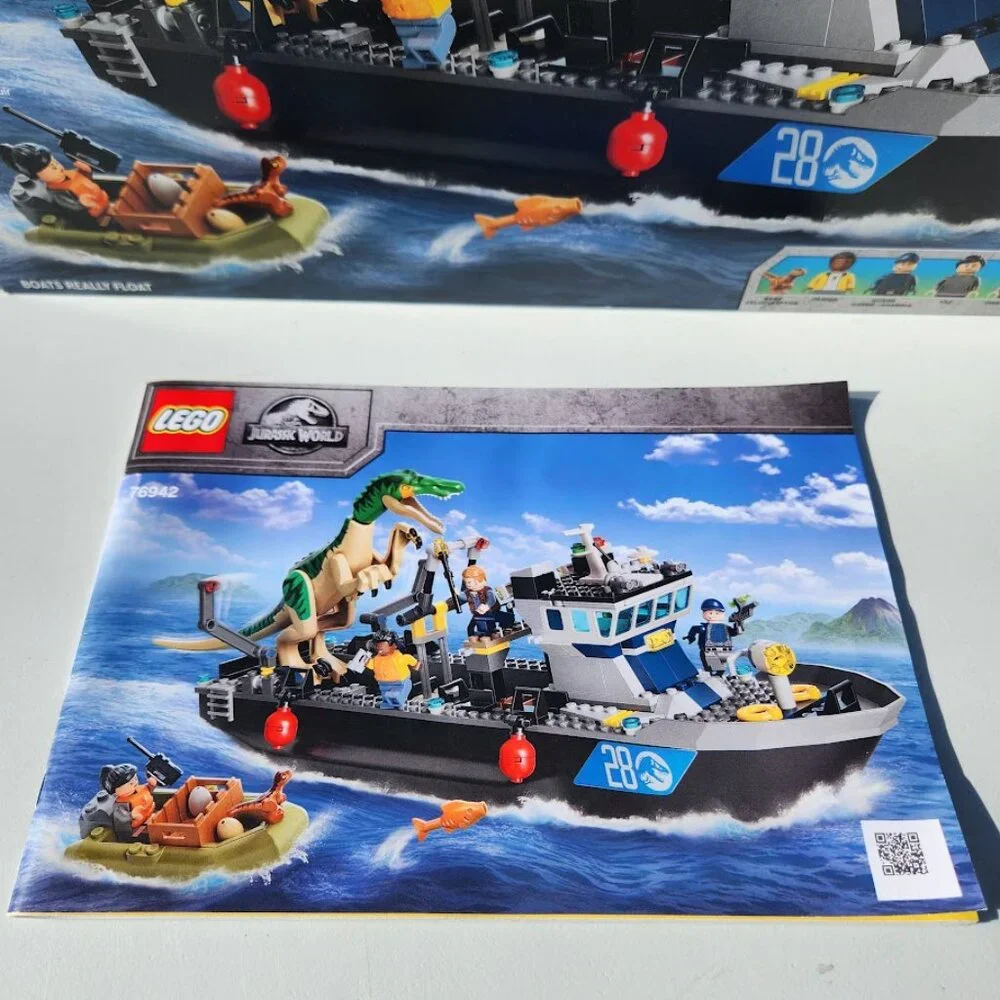 LEGO Jurassic World Park Baryonyx Dinosaur Boat Escape 76942 Building Set Toy Se