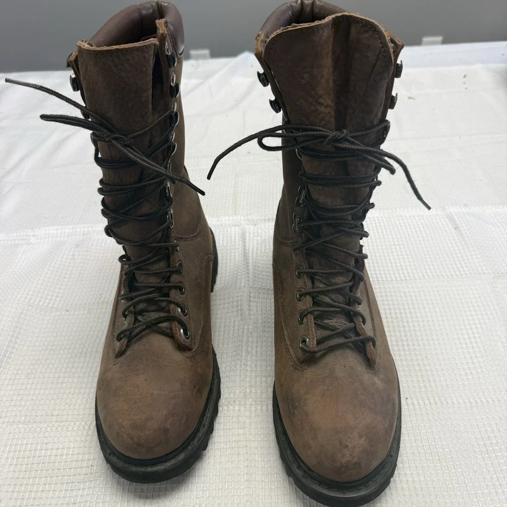 Cabelas Boots Goretex Thinsulate Waterproof Hunting Combat Hiking Brown Mens 7.5