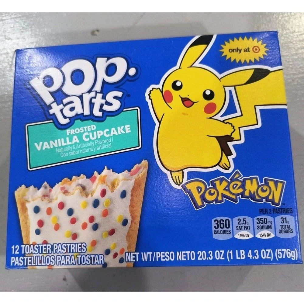 NEW FROSTED VANILLA CUPCAKE POP TARTS EXCLUSIVE TARGET POKEMON  TOASTER PASTRIES