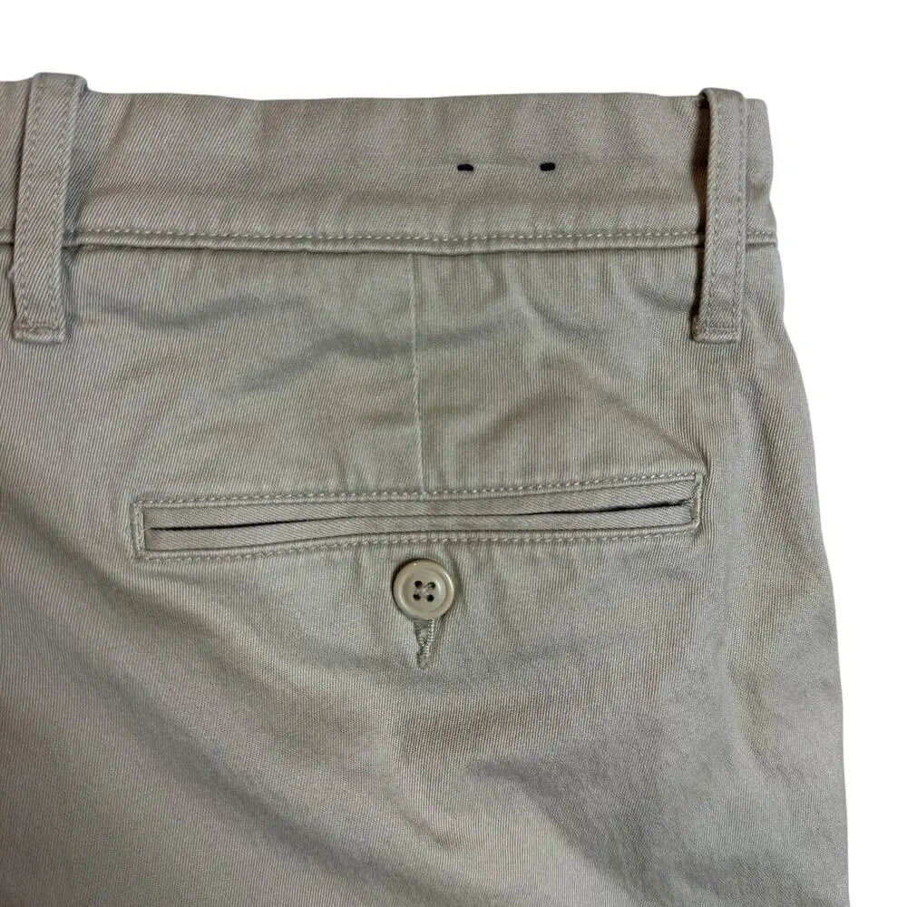 J.Crew 484 Chino Pants Mens 32x34 Beige Stretch Slim Fit‎ Mid-Rise Flat Front