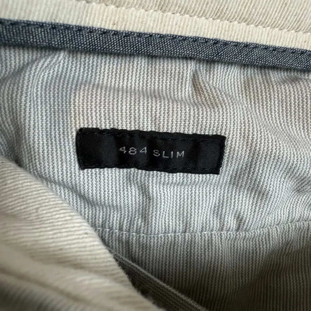 J.Crew 484 Chino Pants Mens 32x34 Beige Stretch Slim Fit‎ Mid-Rise Flat Front