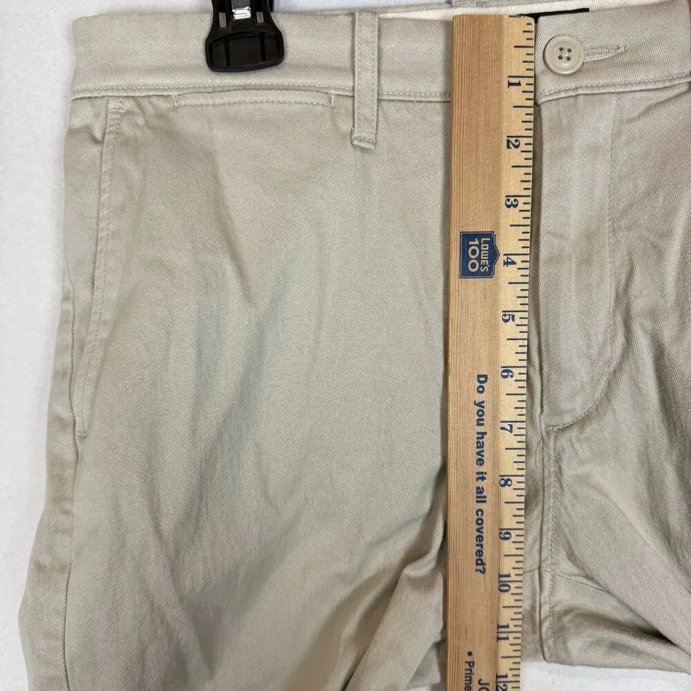 J.Crew 484 Chino Pants Mens 32x34 Beige Stretch Slim Fit‎ Mid-Rise Flat Front