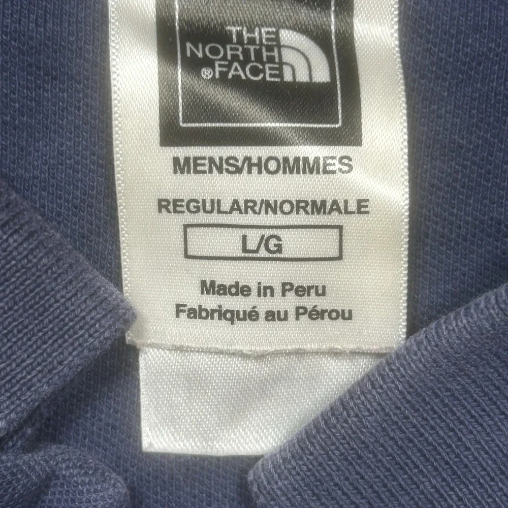 The North Face Polo Shirt Men's L‎ Navy Patch Logo Outdoor Short Sleeve Casual