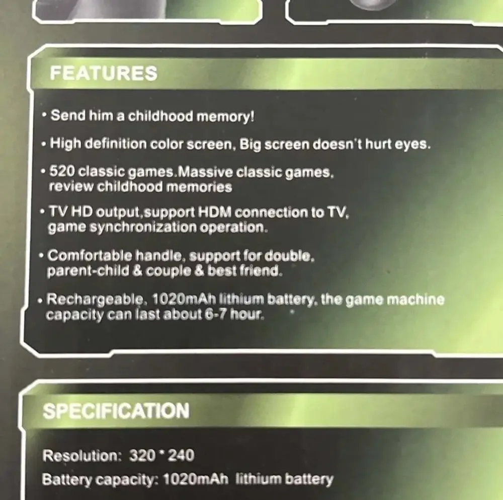 S10 handheld game