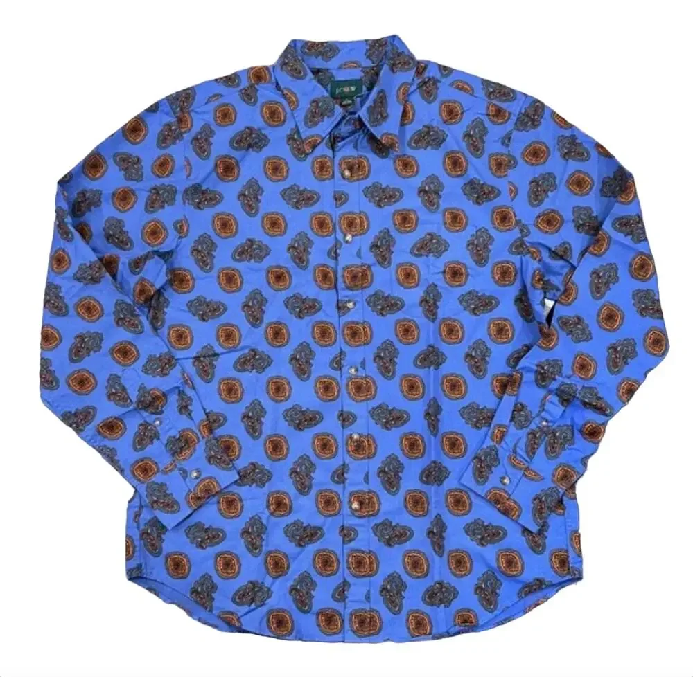 **NWT J. Crew Men's Blue Multi Blake Paisley Vintage Twill Shirt
