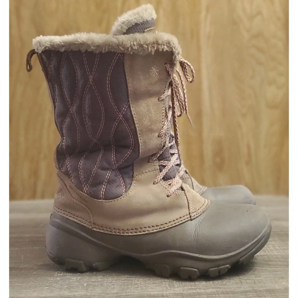 Columbia‎ Canyon Lace Up Winter Boots Youth Size 3 Brown