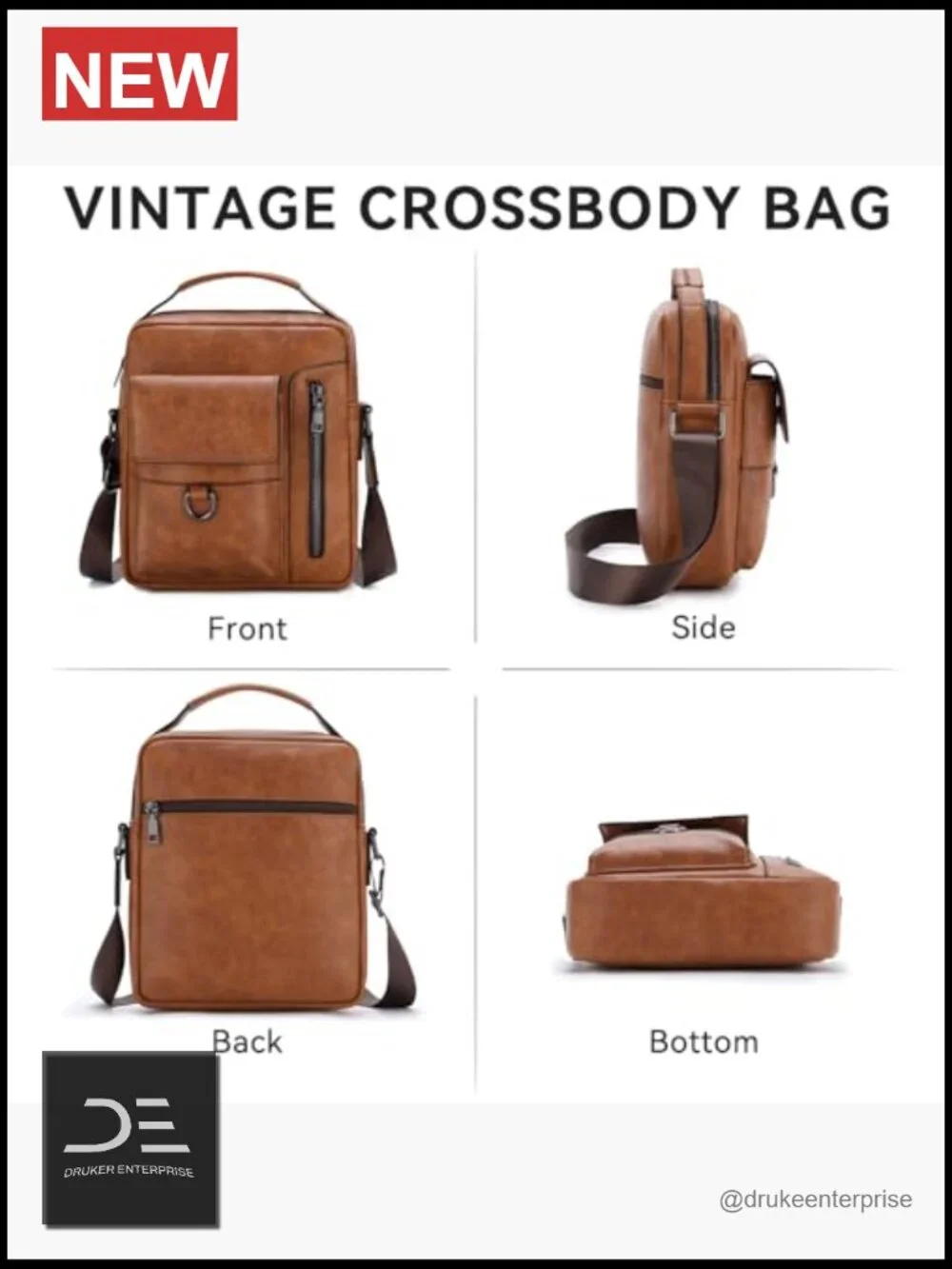 N/A leather messenger
