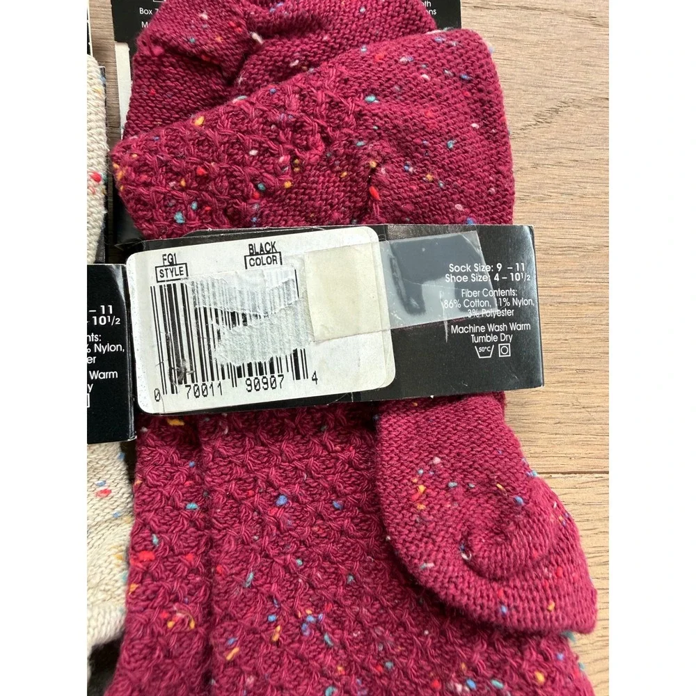 No Nonsense‎ Fashion Accents Rope Net Cuff Socks 3 Pair Bundle Confetti Nep VTG