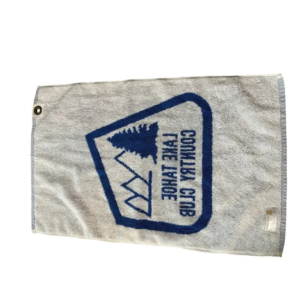 Martex Blue White Cotton Blend Lake Tahoe Country Club Golf Towel