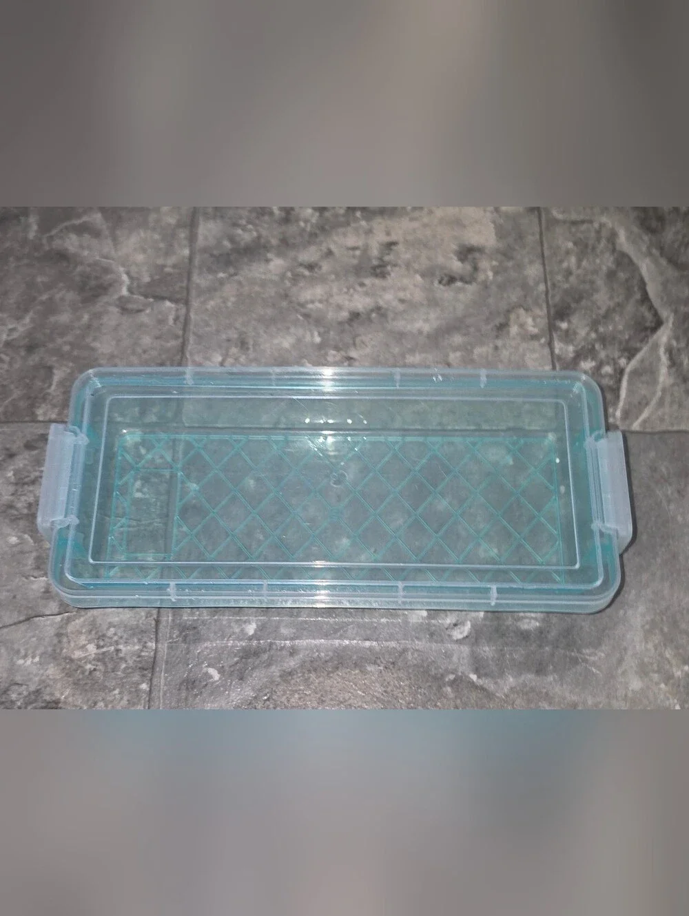 Rectangular Organzer with 2 Lock Containers in Teal BNIB