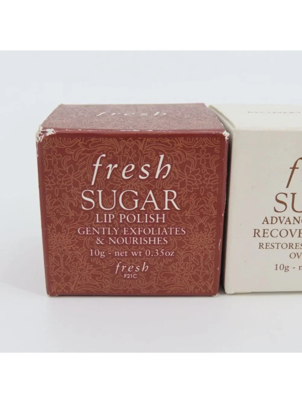 Fresh Sugar Set of Lip Polish and Recovery Lip Mask .35oz NEW Open Box Unused