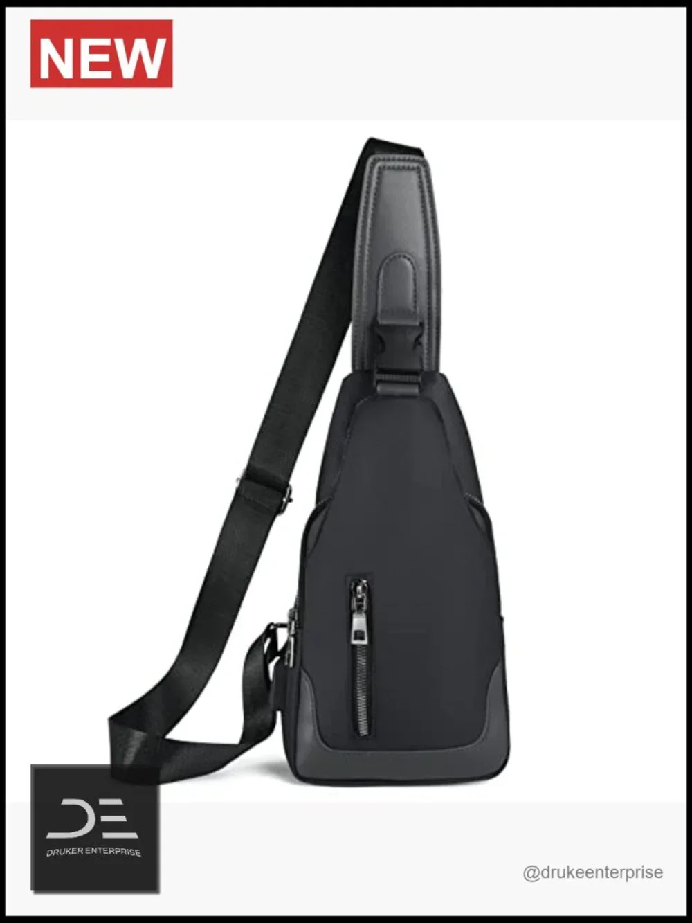 Sling Backpack with USB Charging Port, Oxford Fabric Crossbody Chest Bag for