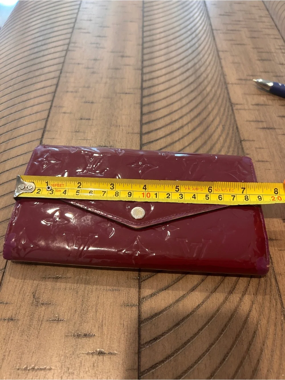 Louis Vuitton Vernis Envelope Wallet - Bordeaux Patent