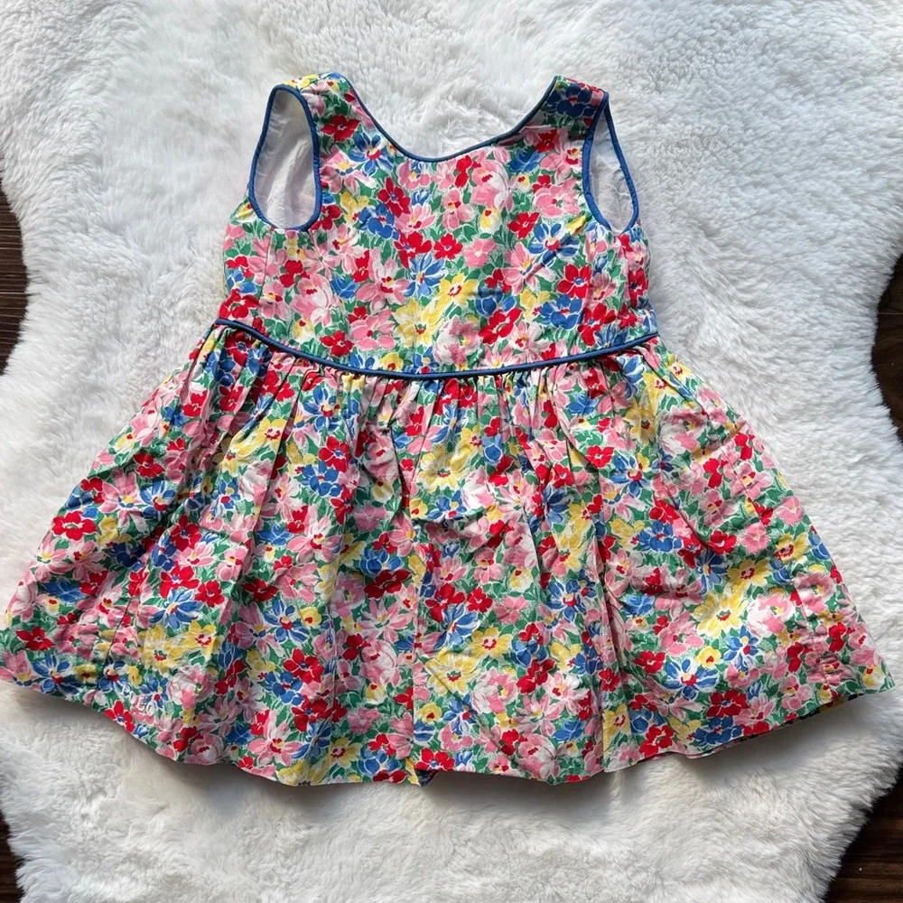 Ralph Lauren Baby Floral Spring Summer Dress with Bloomers size 6 mos