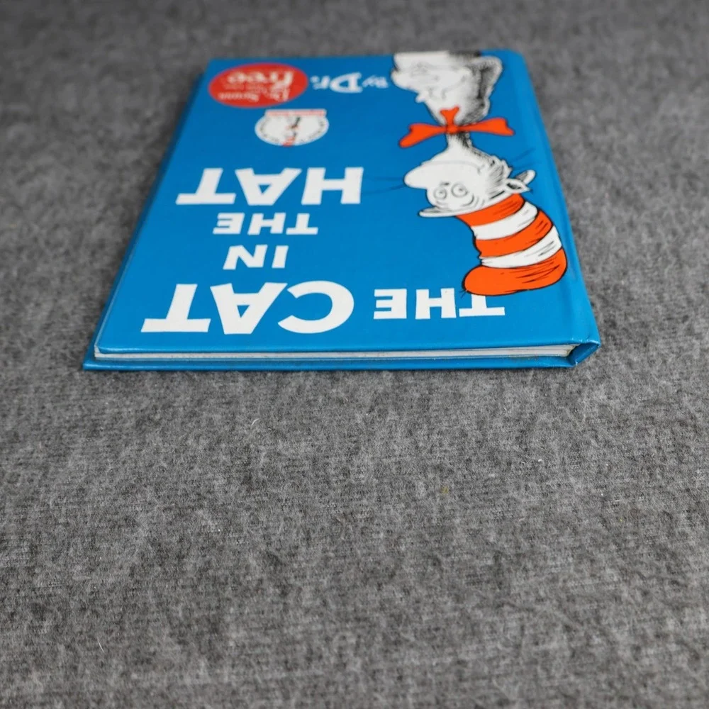 VTG The Cat In The Hat Dr. Seuss Blue HC Beginner Books Kids Illustrated USA