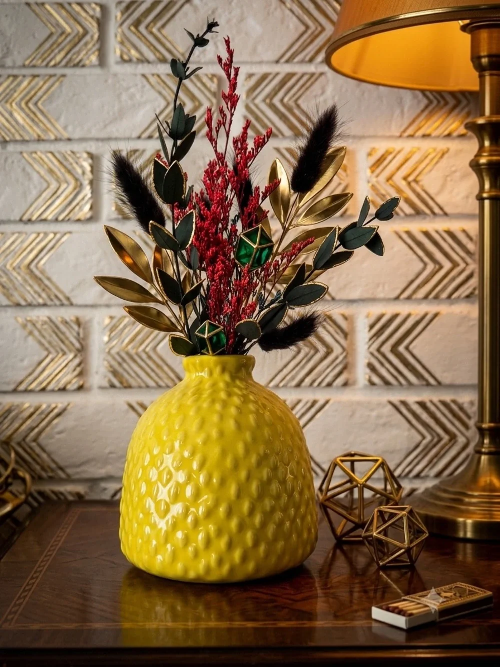 Opalhouse Vibrant Yellow Textured Ceramic Bud Vase