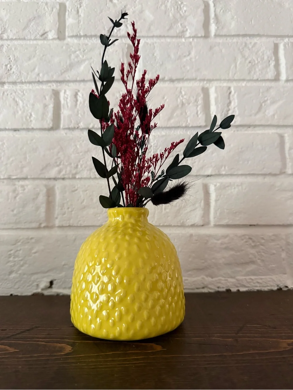 Opalhouse Vibrant Yellow Textured Ceramic Bud Vase