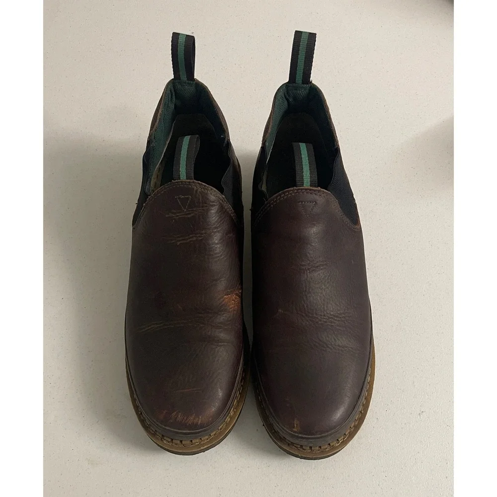 Georgia Giant Romeo Mens Brown Leather Slip On Work Shoes Boots G6274